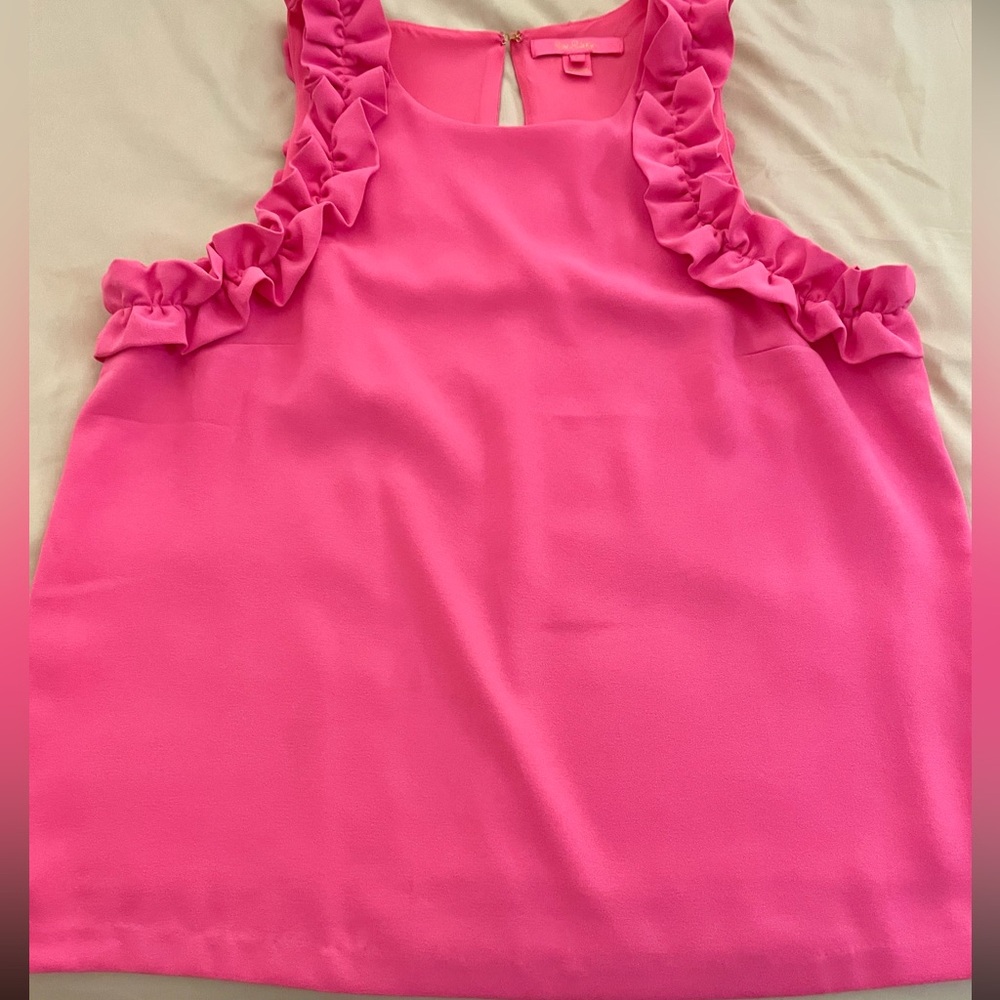 Lilly Pulitzer Ruffled Pink Top